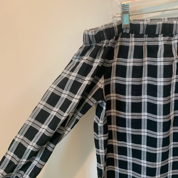 Rag and Bone Plaid Off The Shoulder Shirt Plaid S - Picture 4 of 9
